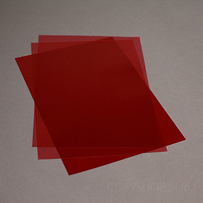 Обложка А4 красная прозрачная пластиковая 180/200 мкм, 100 шт.